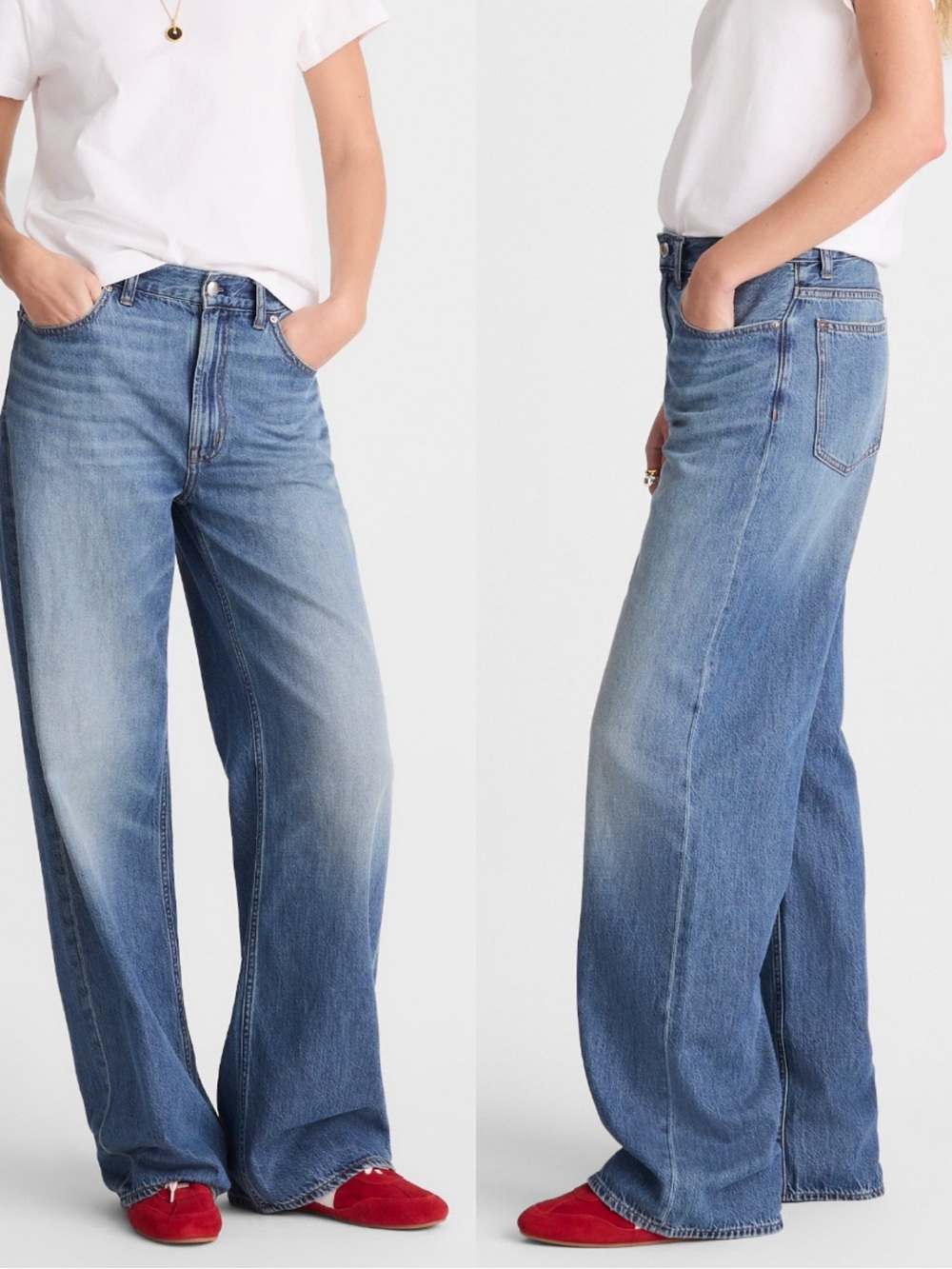 Madewell The Low-Slung Baggy Jean in Airy Denim Pickett Wash NWT $148 Size 30